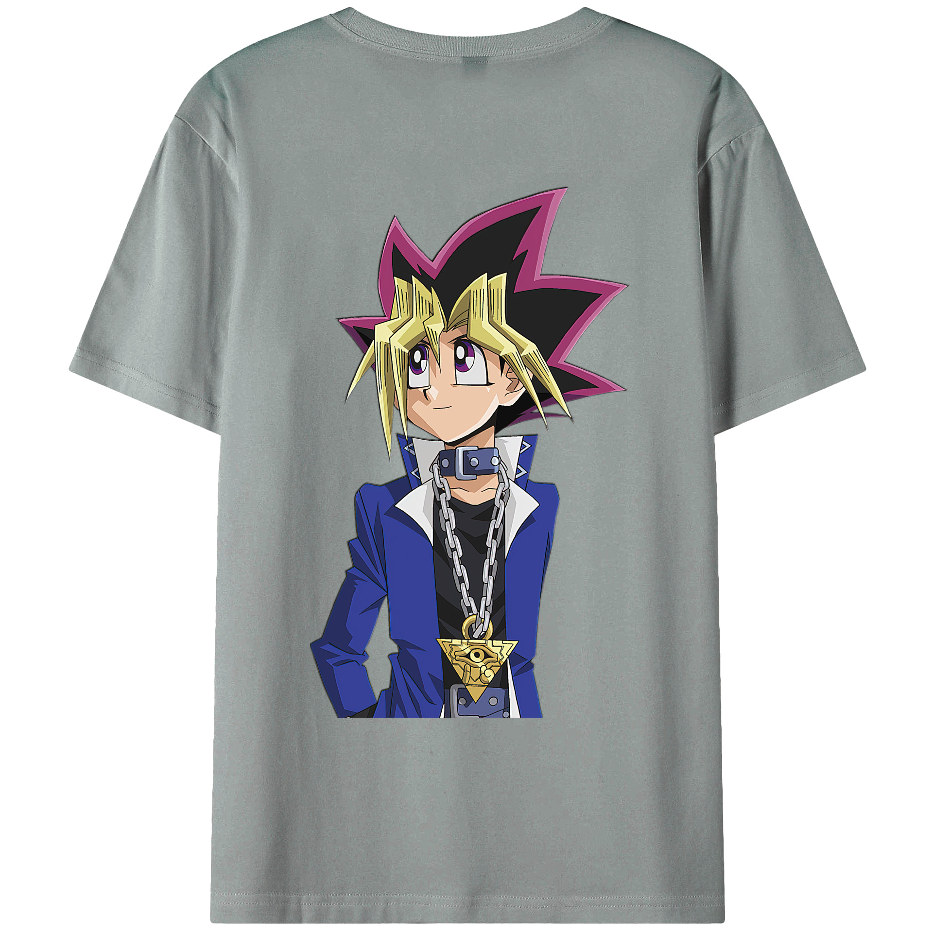 （画像用） 遊☆戯☆王 Yu-Gi-Oh! 綿100％ メンズ半袖Tシャツ（バックプリント） 通気性